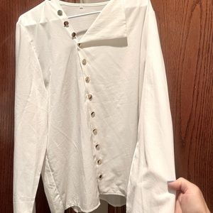 Off white long sleeve top XXL